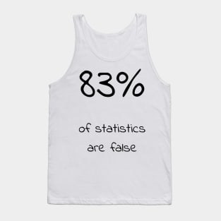 83% of statistics are false - Pink Tank Top